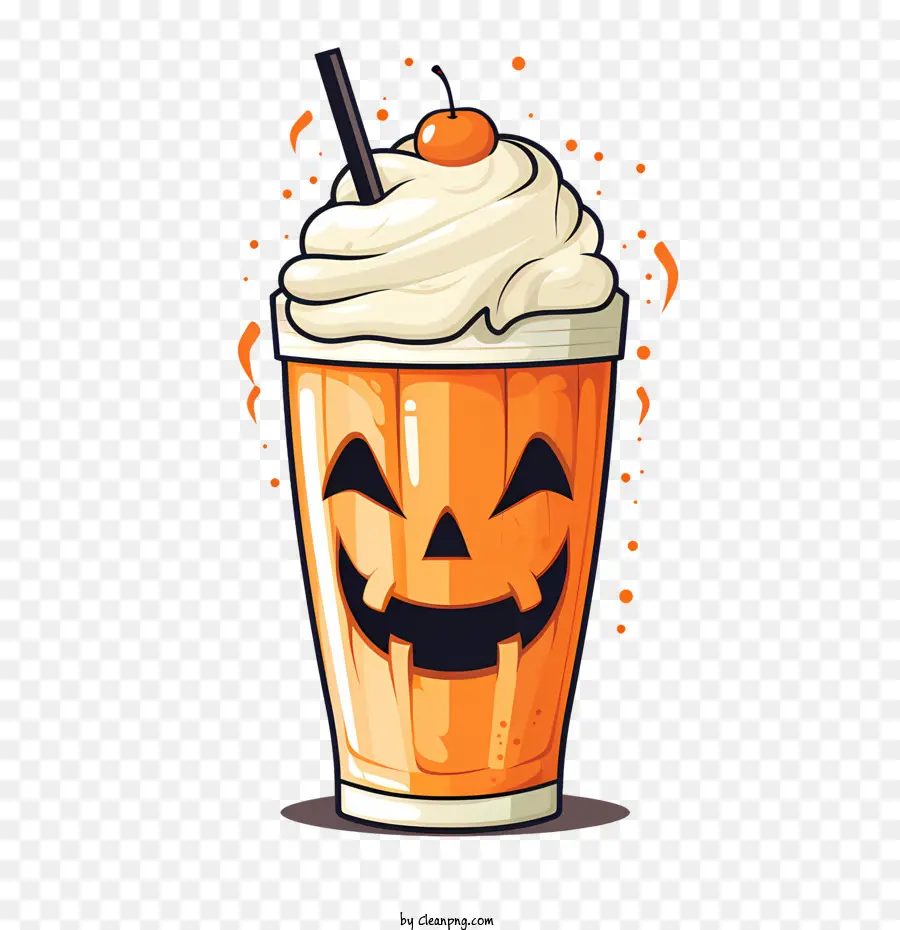 Milk Shake De Halloween，Abóbora PNG