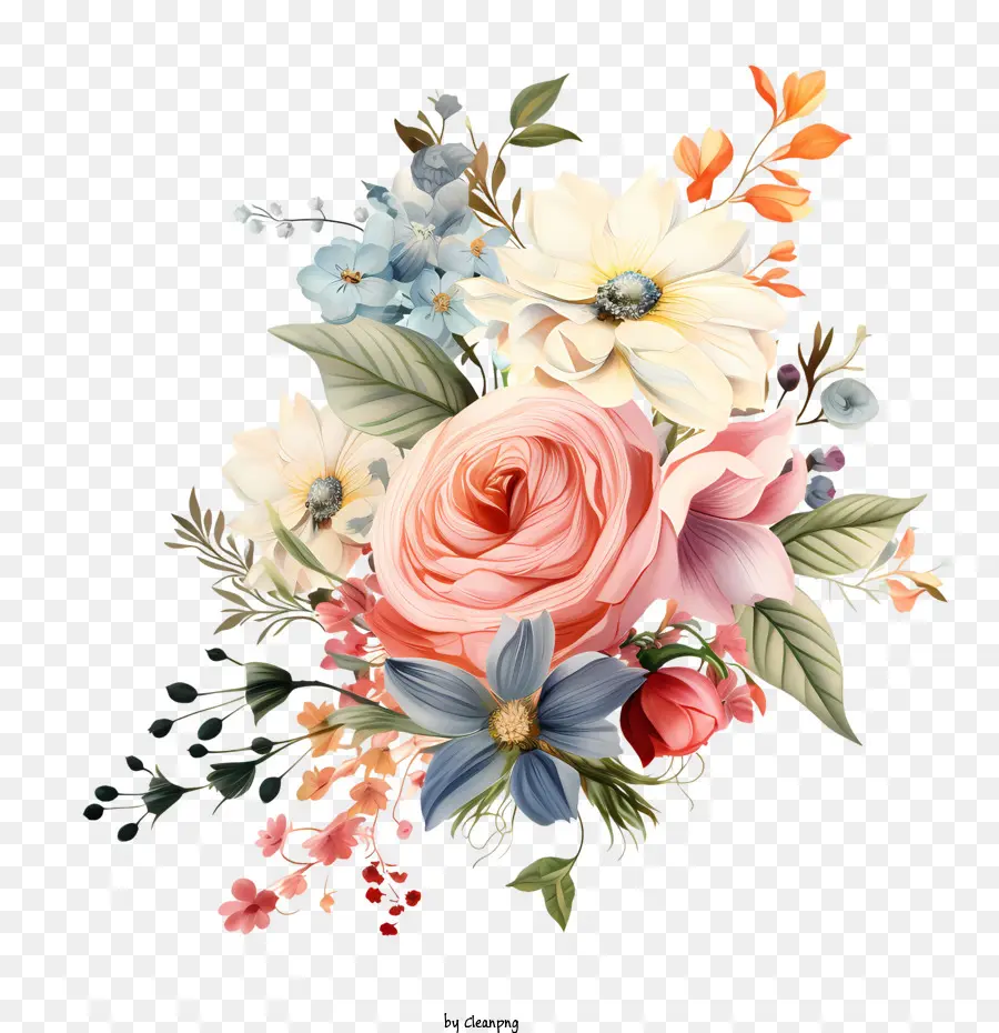 Design De Convite Floral De Casamento，Flores Cor De Rosa PNG