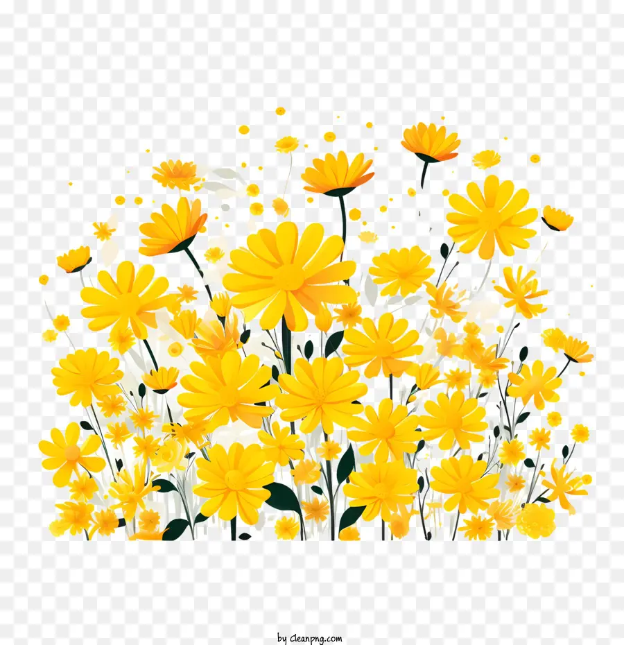 Flores Amarelas，Flores PNG