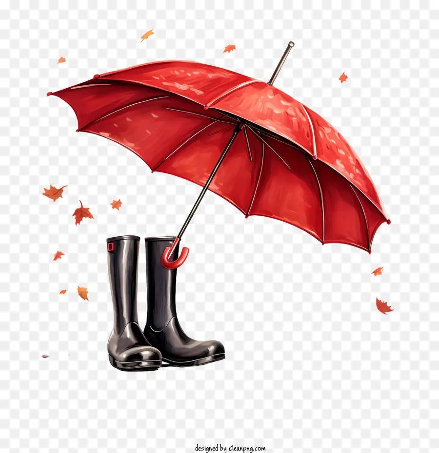 A Chuva Do Outono，Vermelho PNG