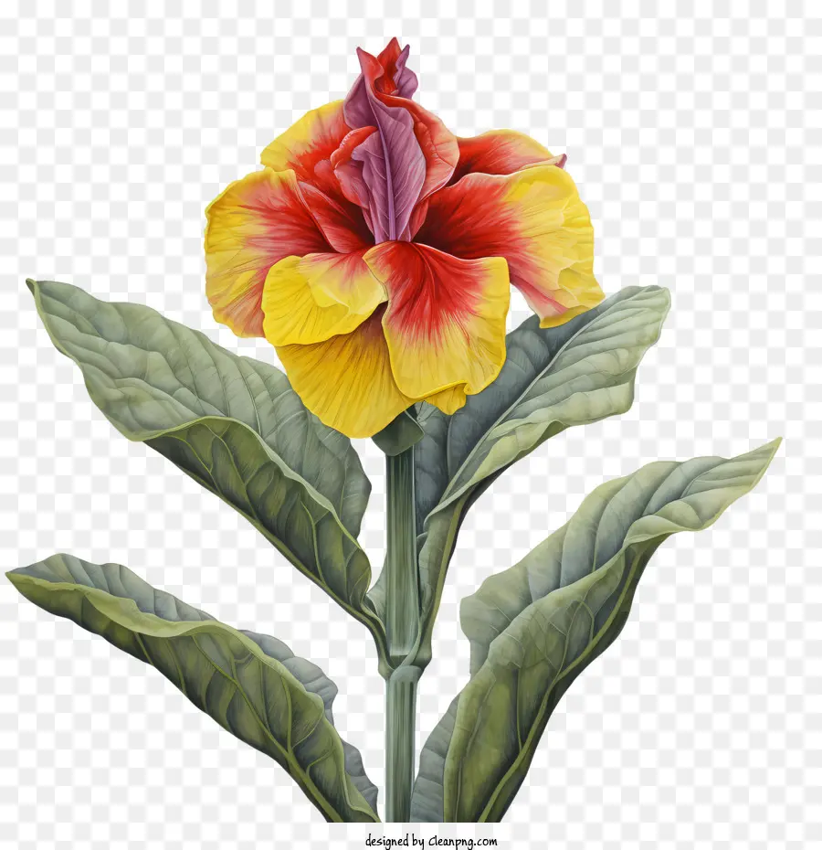 Canna Indica，Flor Vermelha PNG