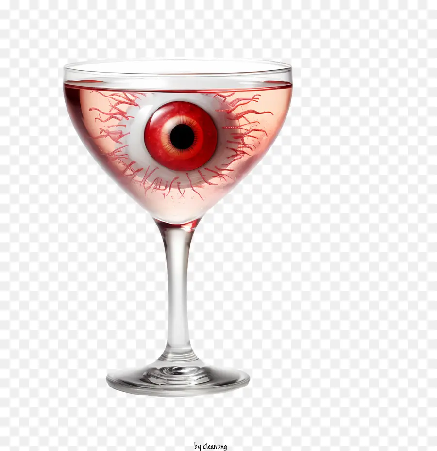 Coquetel De Halloween，Olho Na Taça De Vinho PNG