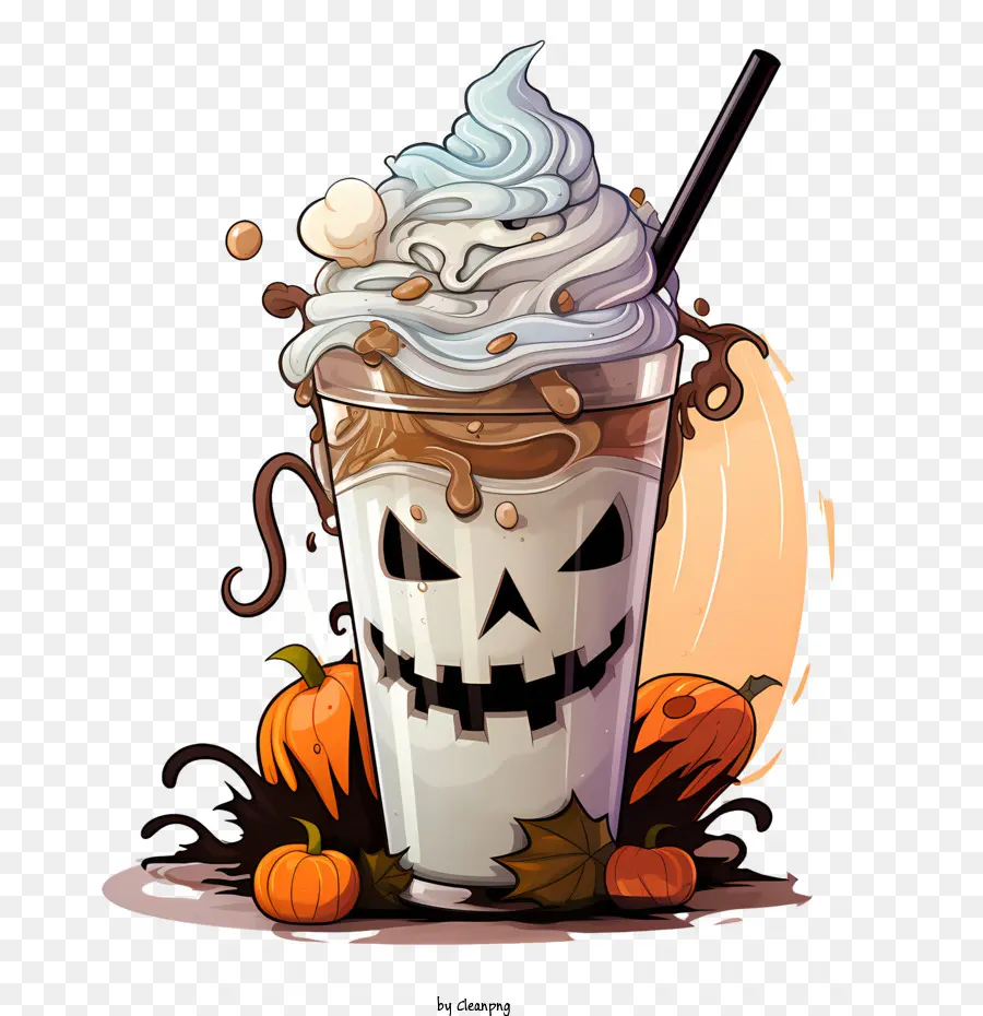 Milk Shake De Halloween，Dia Das Bruxas PNG