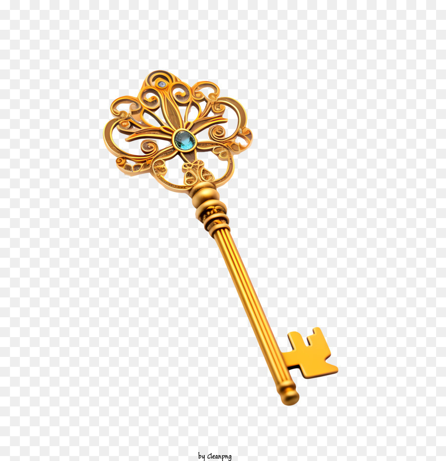 Golden Key，O Desenho Intrincado PNG