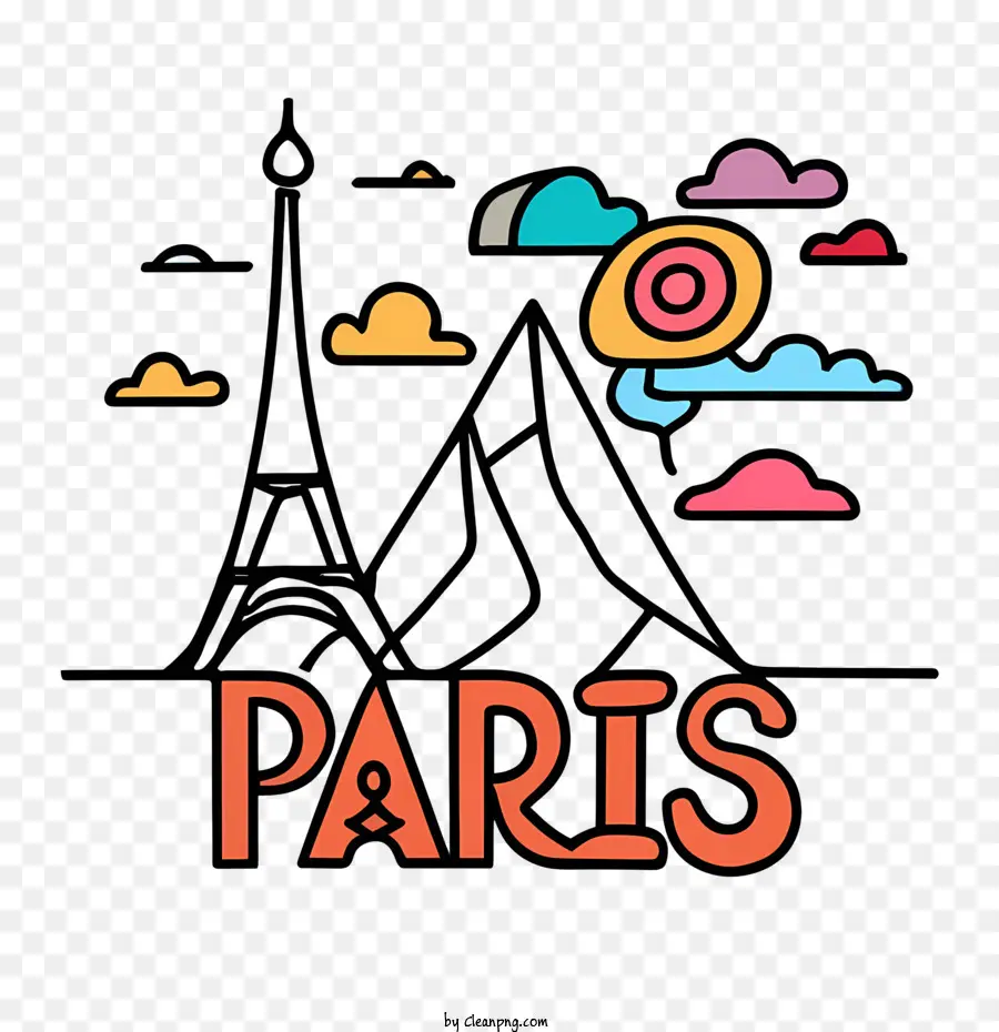 Paris，Ilustração De Paris PNG