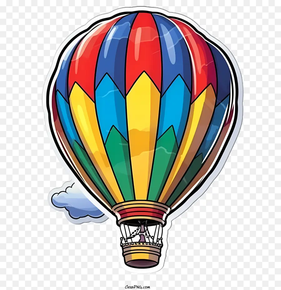 Balão De Ar Quente，Colorido PNG