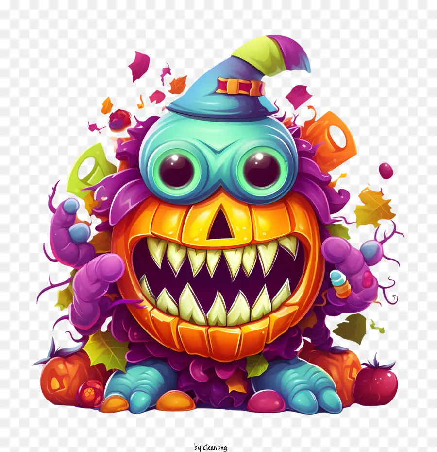 Monstro，Abóbora De Halloween PNG