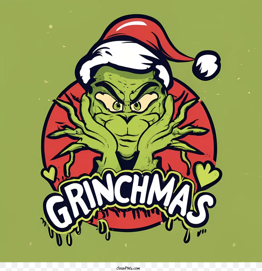 Natal Grinch，Sorrindo PNG