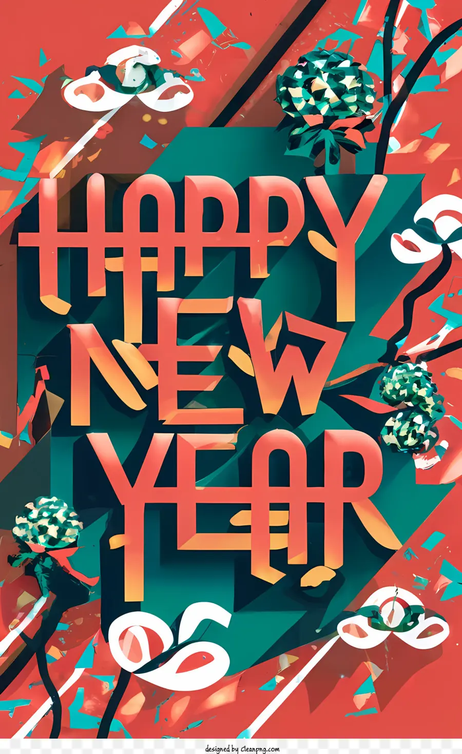 Feliz Ano Novo，Saudação De Ano Novo PNG