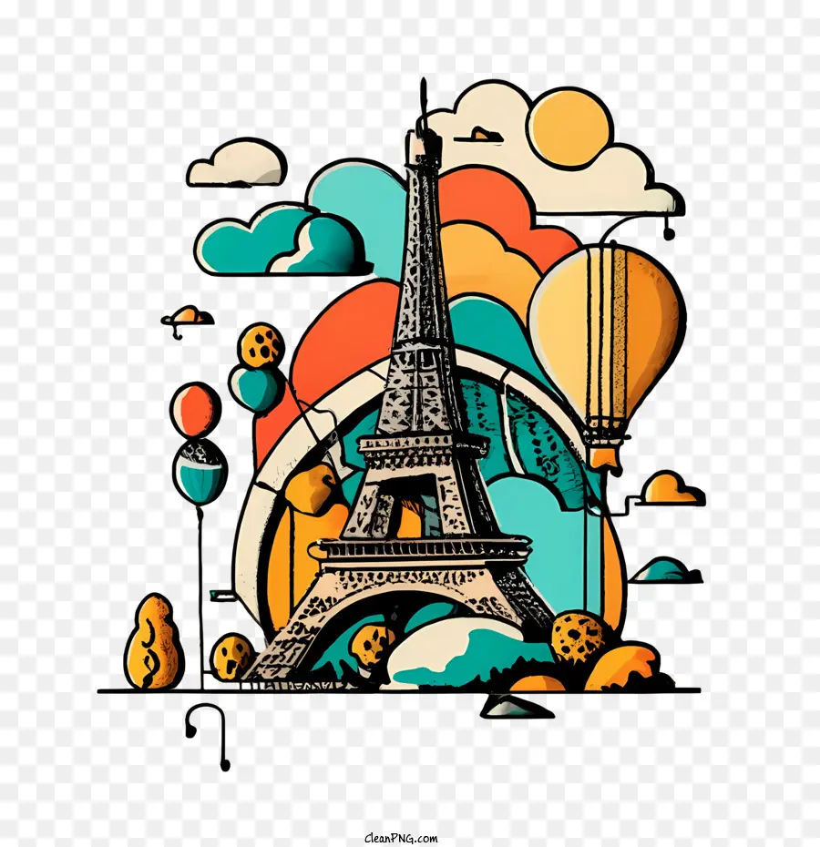 Paris，Torre Eiffel PNG