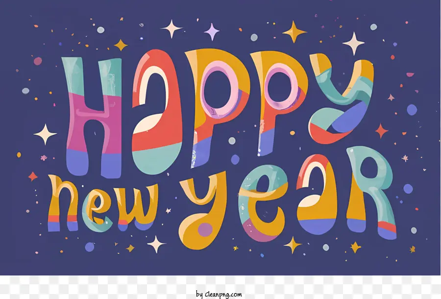 Feliz Ano Novo，Design De Cartão PNG