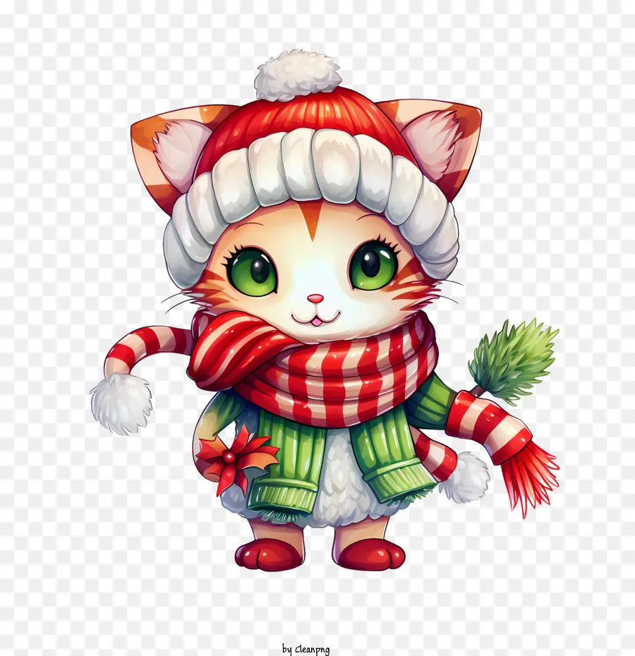 Boneca De Natal，Gato PNG