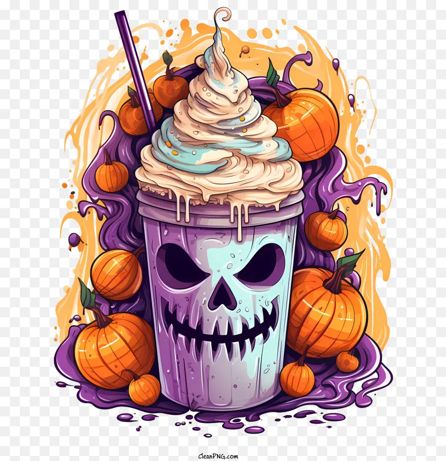 Milk Shake De Halloween，Soda PNG