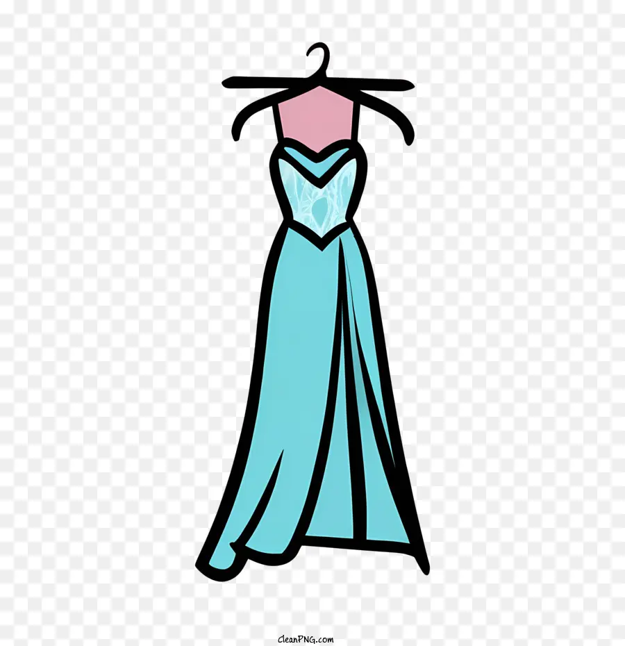 Vestido De Desenho Animado，Vestido Azul PNG