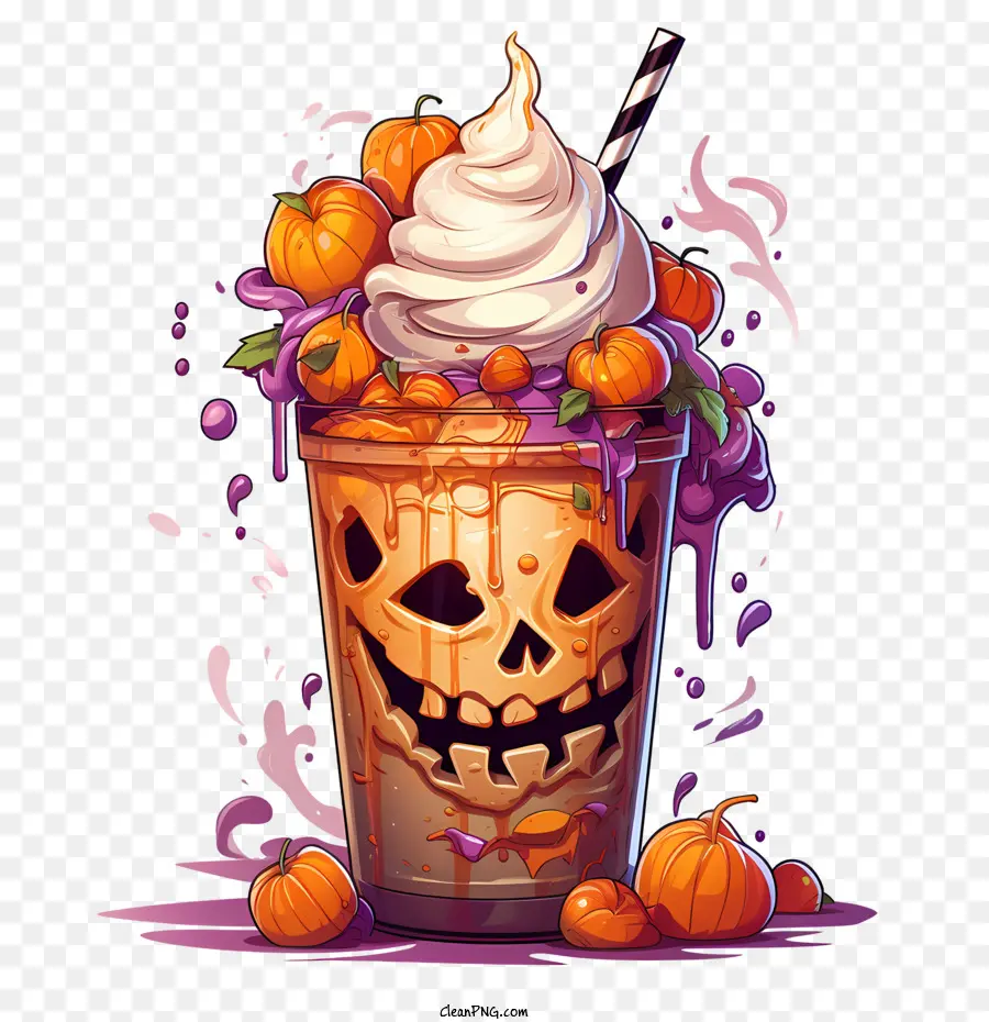 Milk Shake De Halloween，Soda PNG