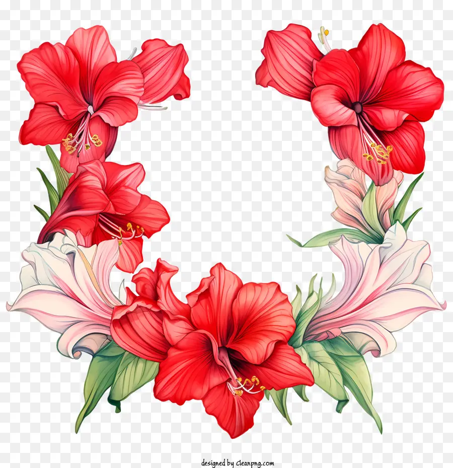 Amaryllis Flor，Flor De Hibisco Vermelho PNG