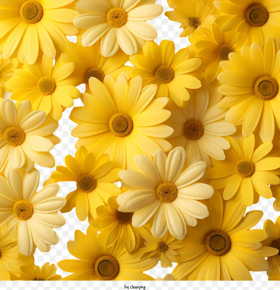 Flores Amarelas，Margaridas PNG
