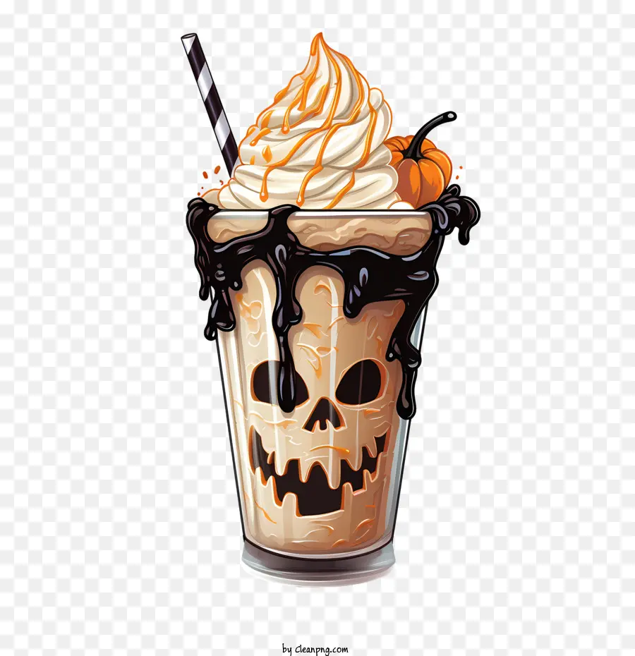 Milk Shake De Halloween，Sorvete PNG