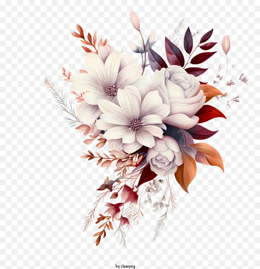Arte Floral De Casamento，Flores PNG