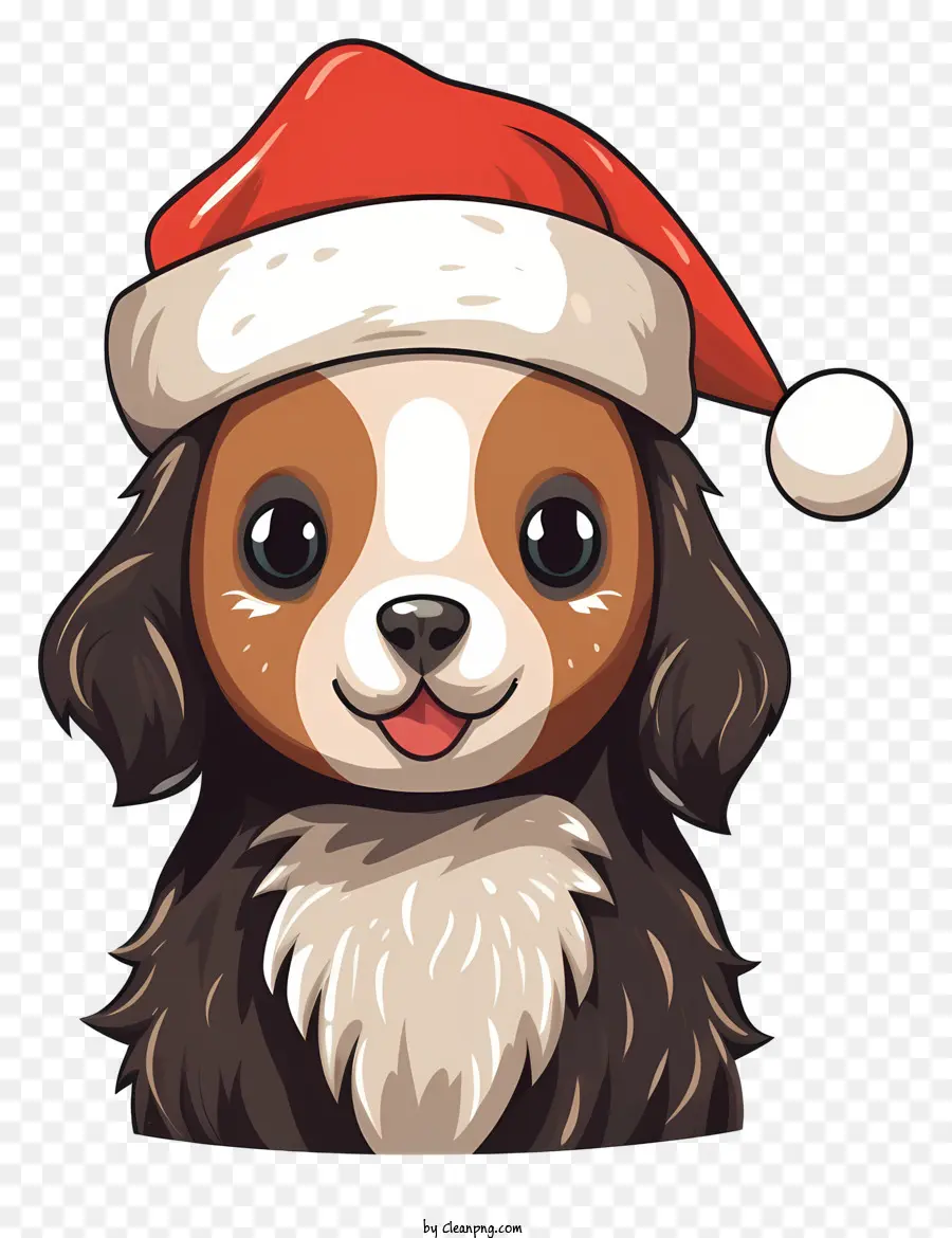 Cão Bonito，Chapéu De Papai Noel PNG