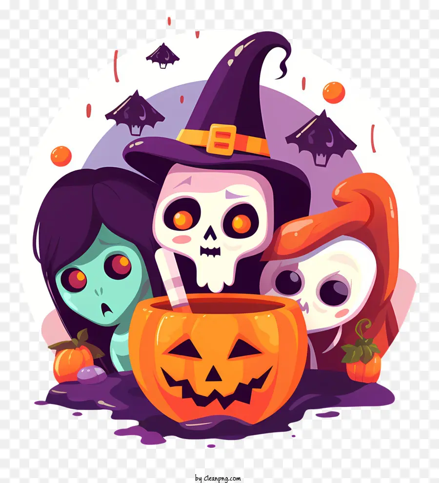 Fantasmas De Desenhos Animados，Personagens De Halloween PNG