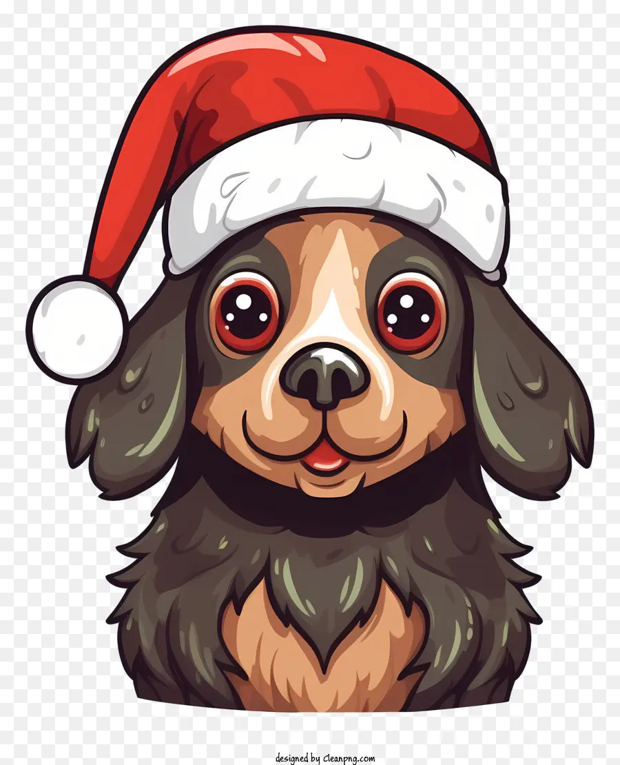 Cão Dos Desenhos Animados，Papai Noel Hat PNG