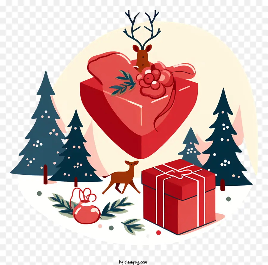 Presente De Natal，Caixa Vermelha PNG