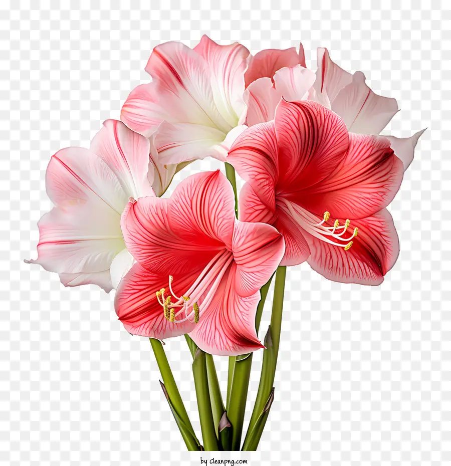 Amaryllis Flor，Cor De Rosa PNG