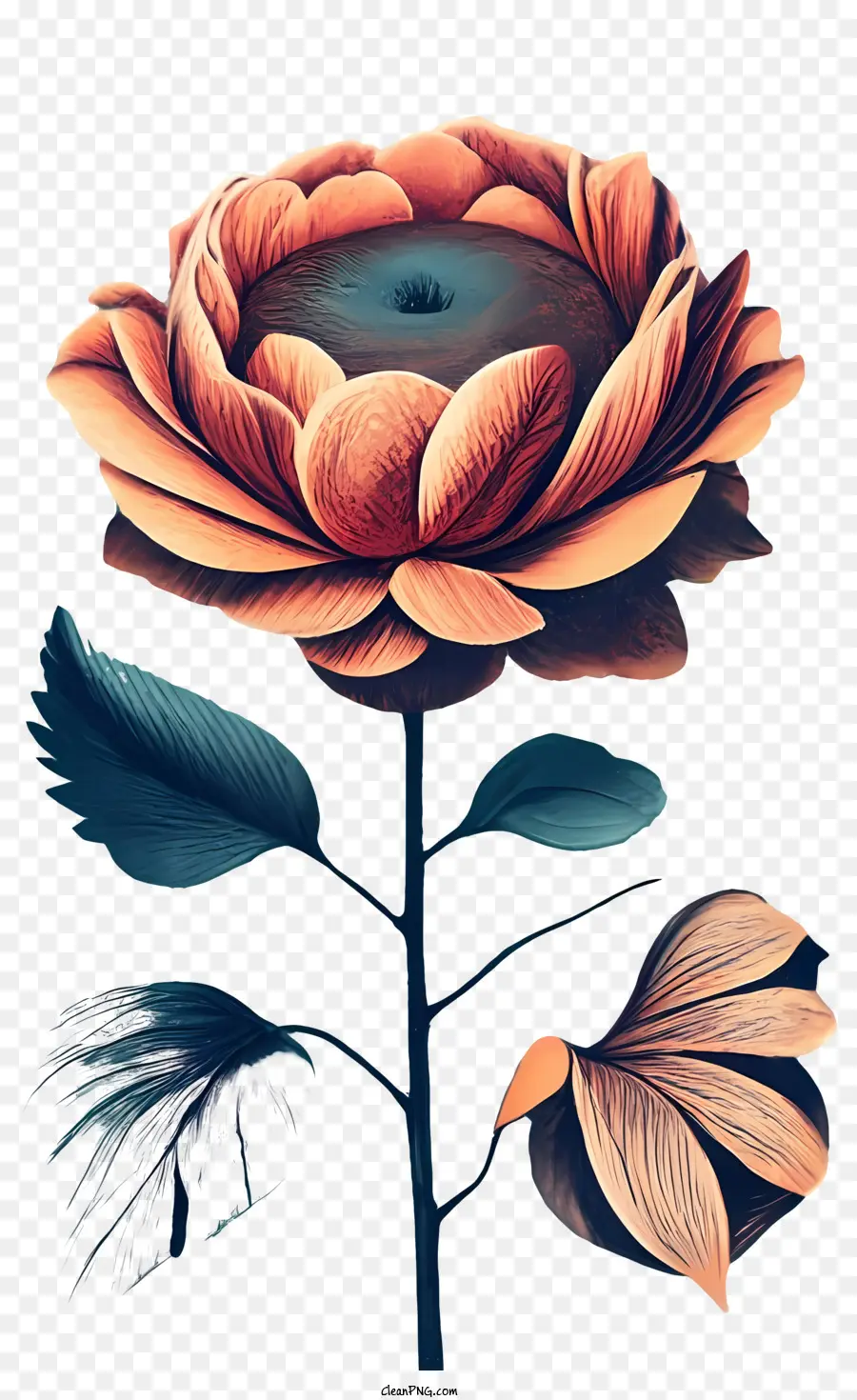 Vintage Rose，Flor PNG