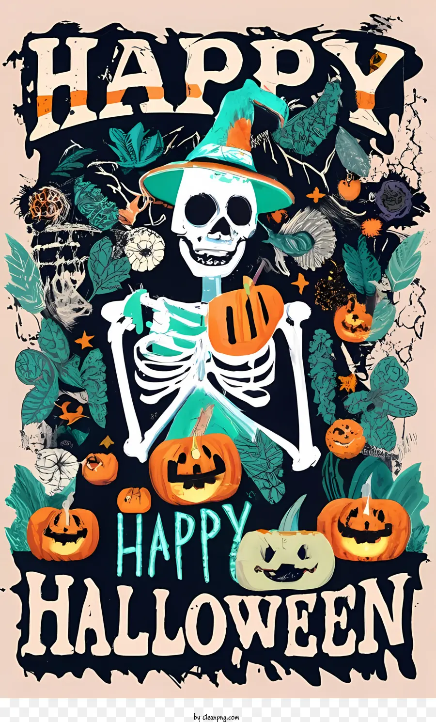 Feliz Dia Das Bruxas，Esqueleto PNG