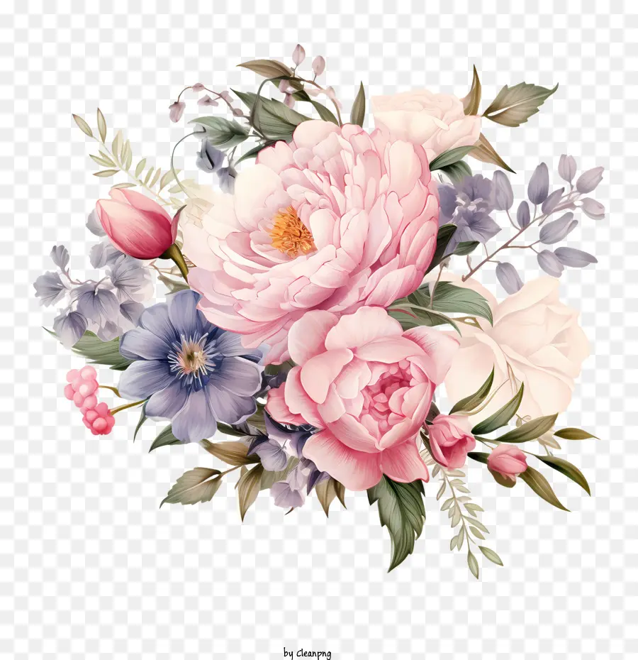 Design De Convite Floral De Casamento，Flor PNG