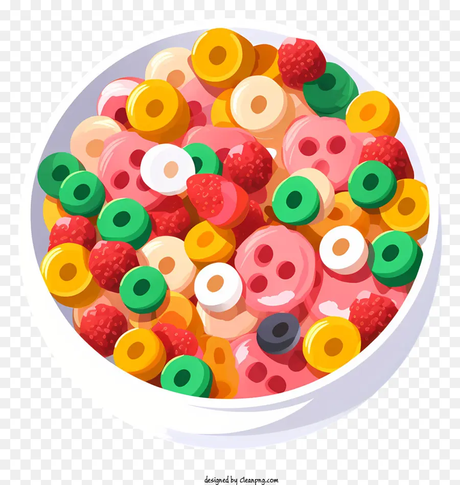 Cereal Variado，Fruta Colorida PNG