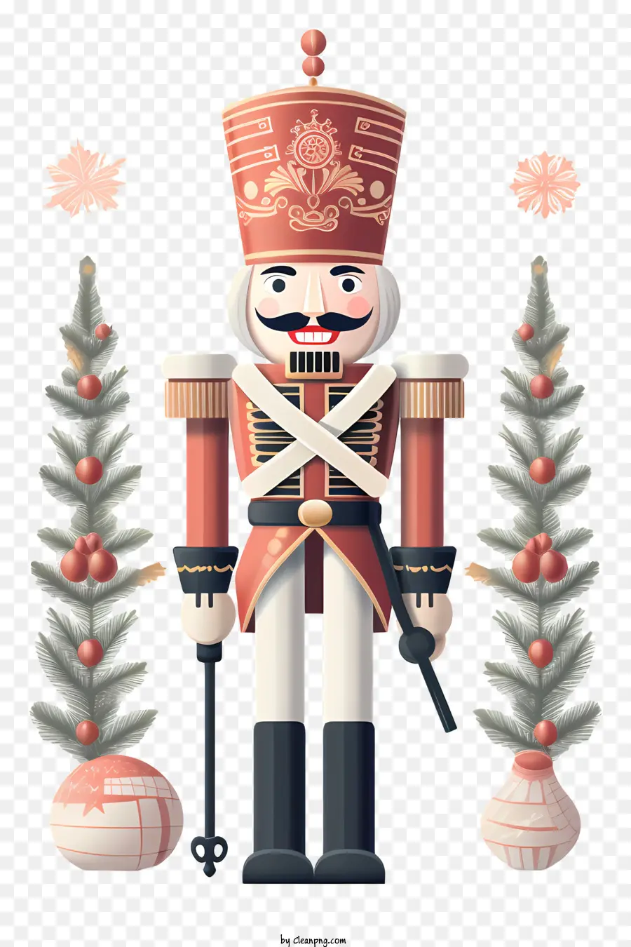 Soldado De Quebra Nozes，Uniforme Vermelho E Branco PNG