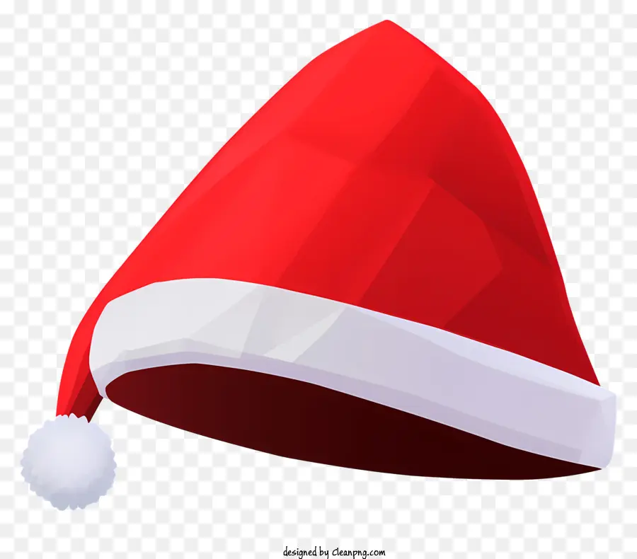 Chapéu De Papai Noel Vermelho，Pelo Branco PNG