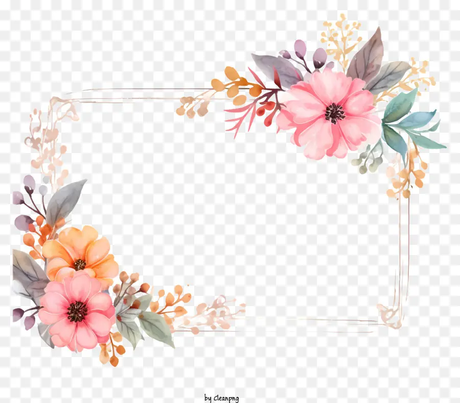 Buquê Floral，Black Background PNG