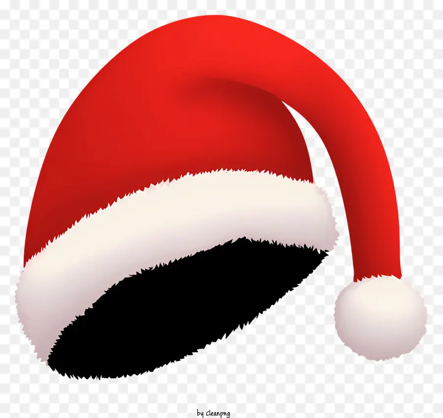 Papai Noel Hat，Chapéu De Pele Vermelho E Branco PNG