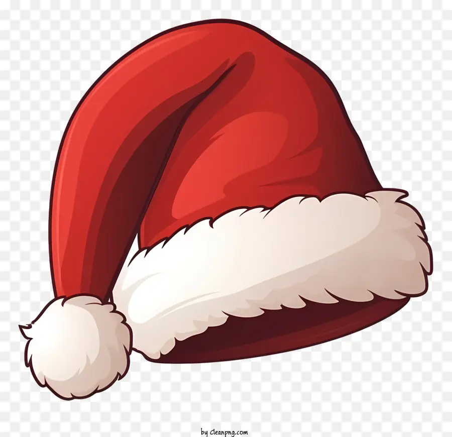 Papai Noel Hat，Vermelho E Chapéu Branco PNG