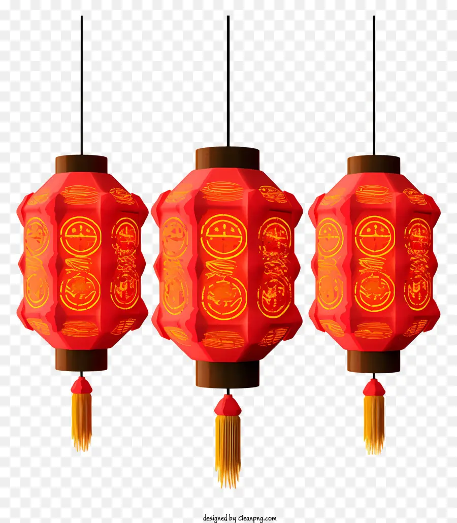 Lanternas De Papel Vermelho，Lanternas De Estilo Chinês PNG