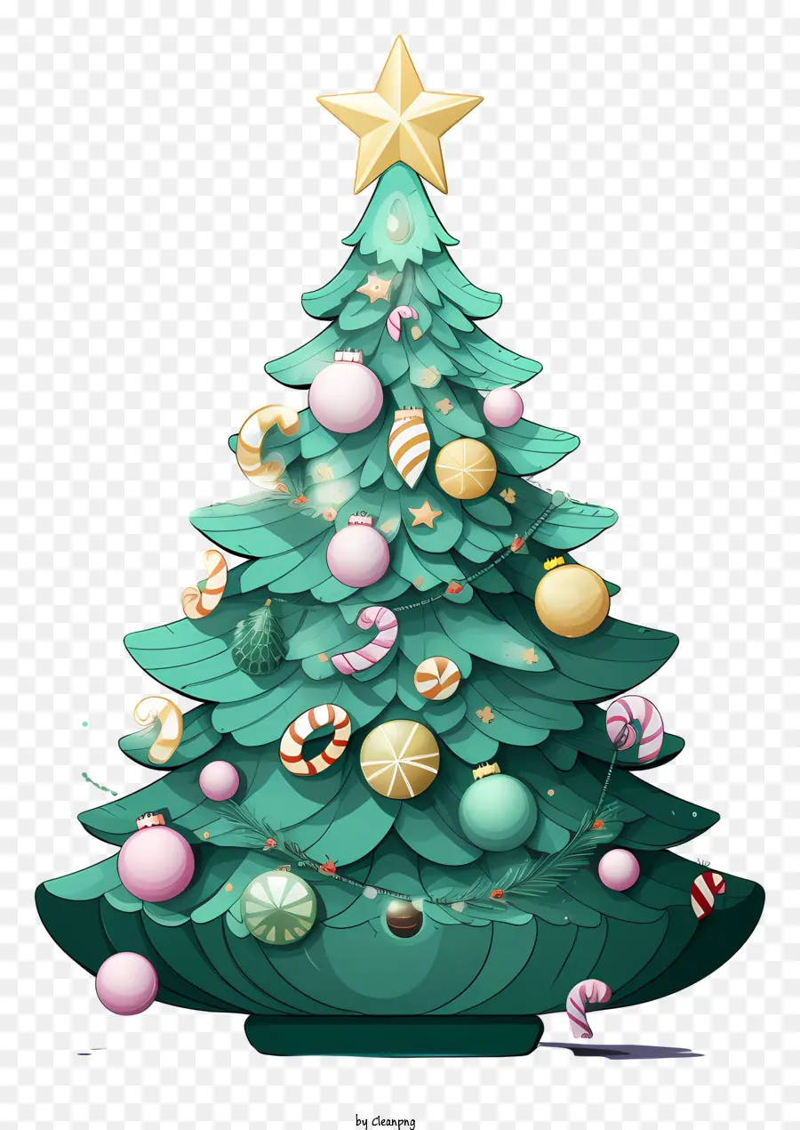 árvore De Natal Verde，Enfeites De árvore De Natal PNG