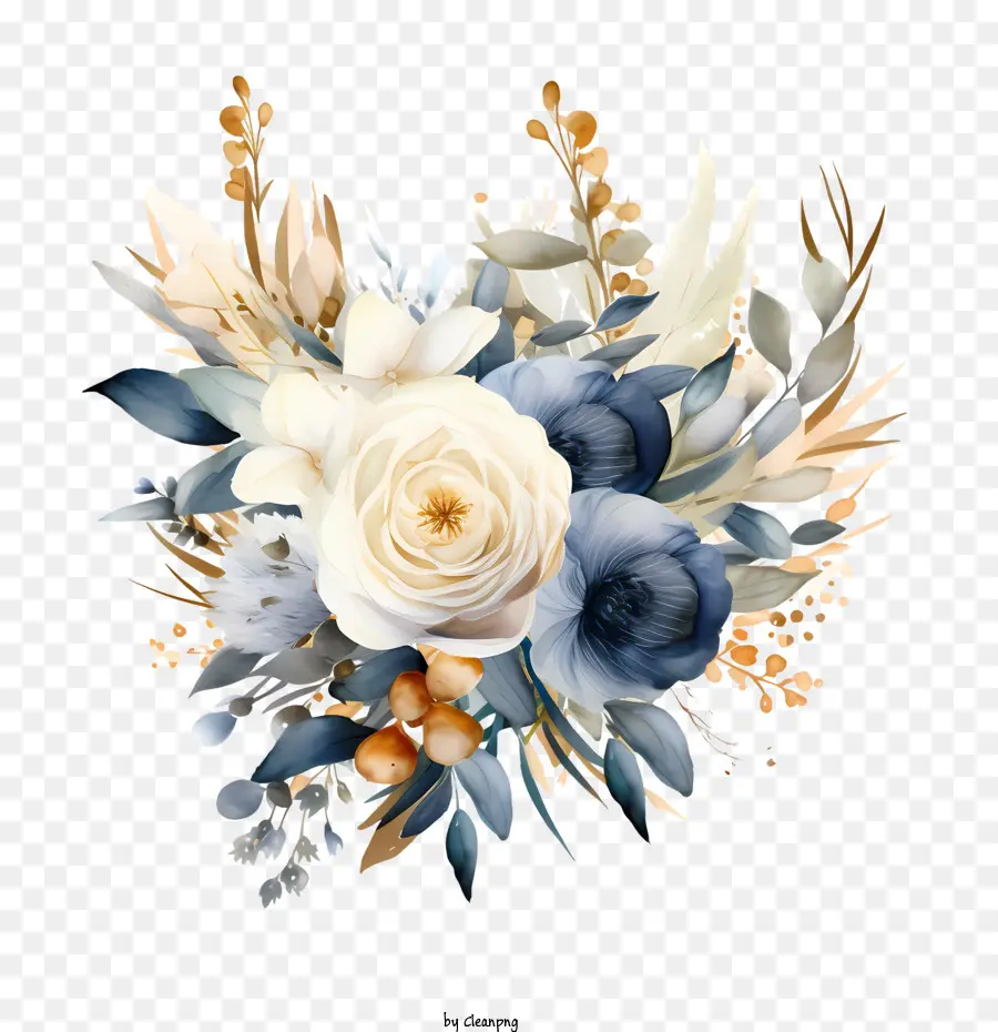 Arte Floral De Casamento，Rosas Brancas PNG