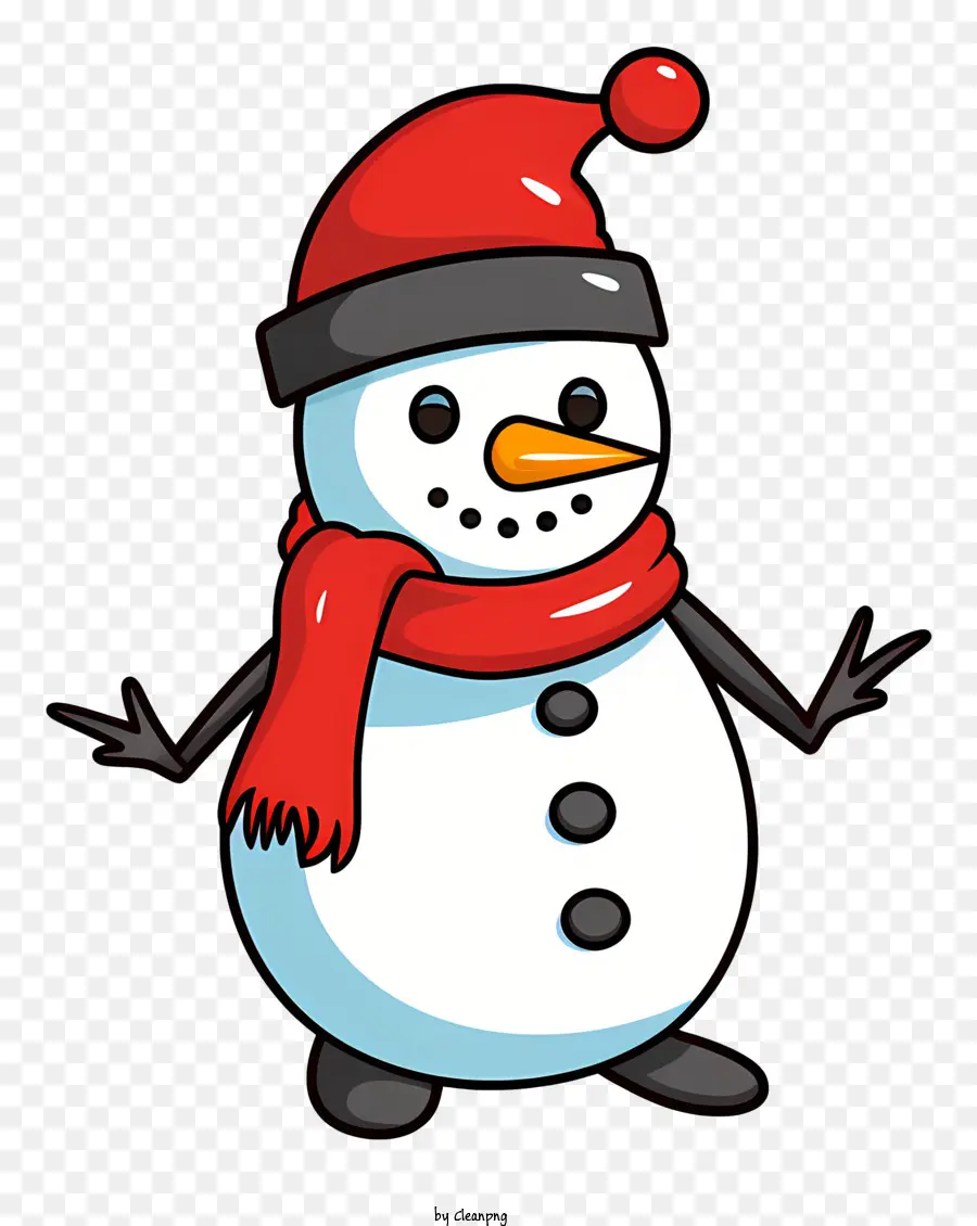 Boneco De Neve，Lenço Vermelho PNG