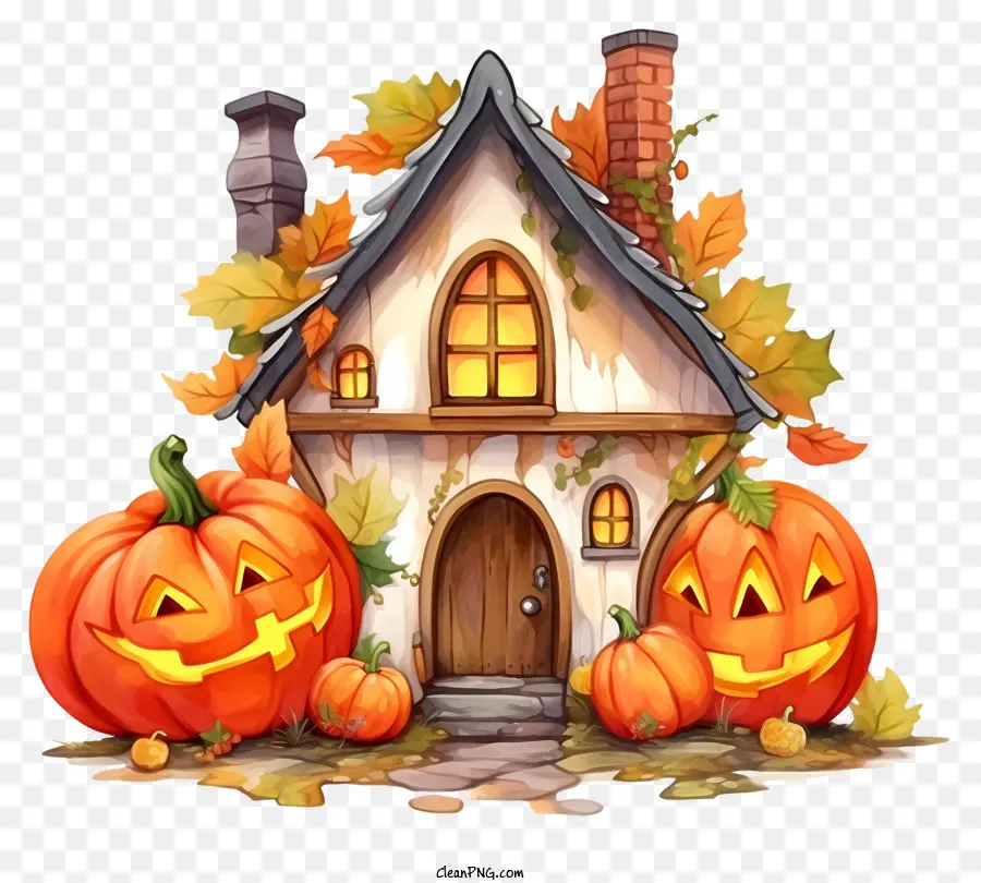 Casa De Halloween，Jack Olanterns PNG