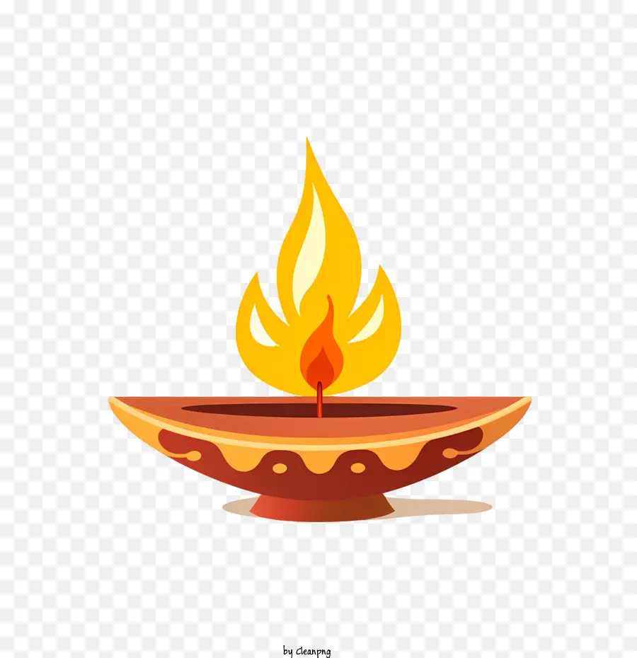 Lâmpada De Diwali，Vela Queima PNG