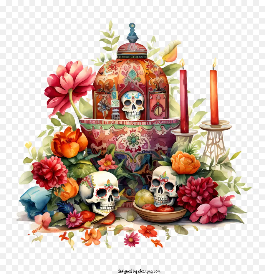 Ofrenda，Crânios PNG