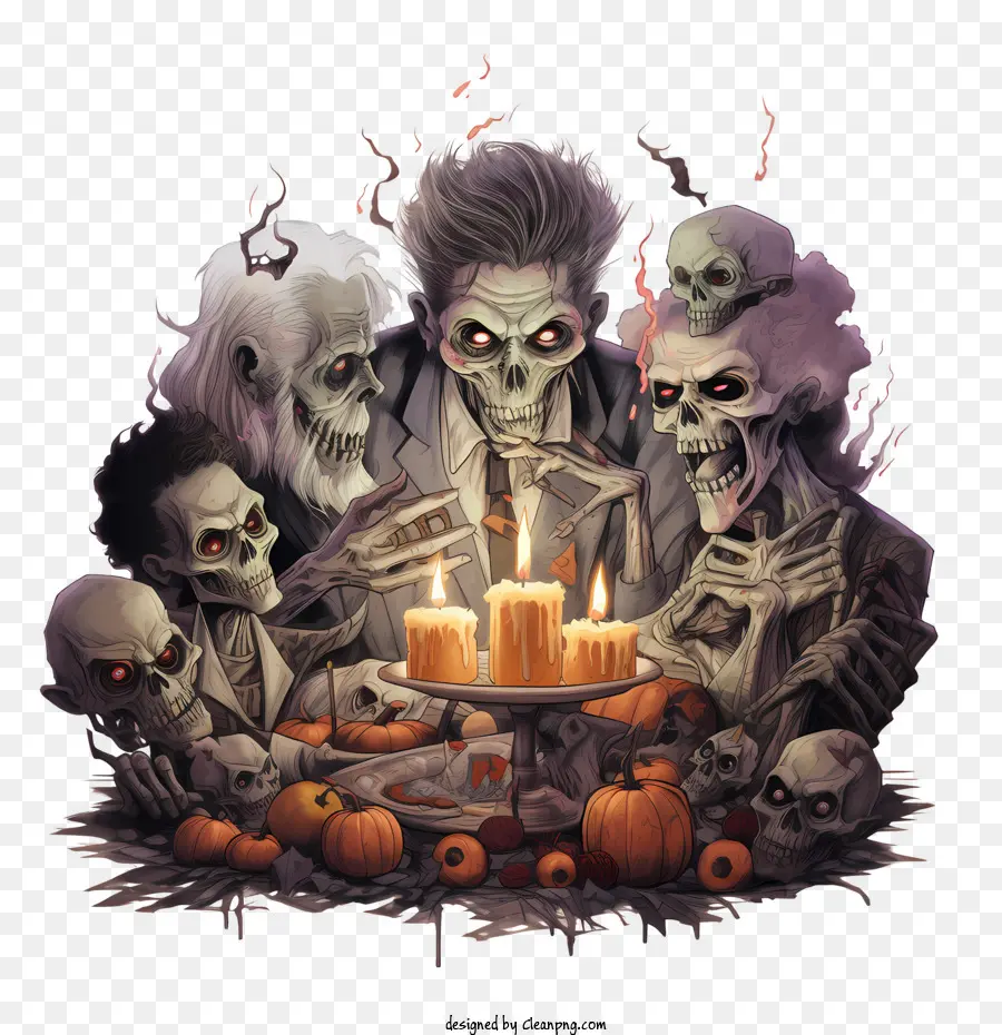 Festa De Halloween，Esqueletos PNG