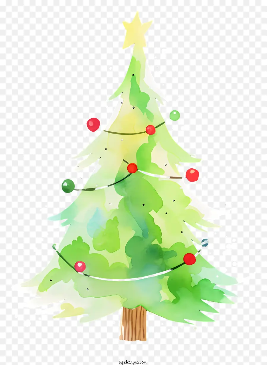 árvore De Natal，Verde E Vermelho PNG