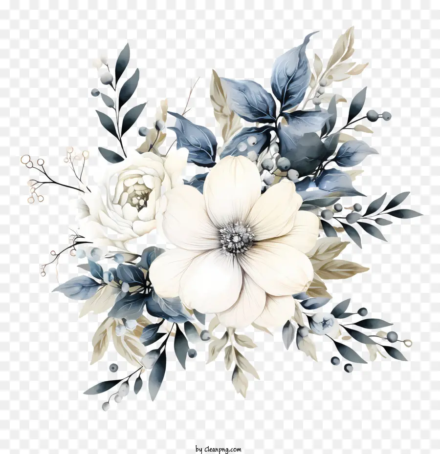 Arte Floral De Casamento，Flores Brancas PNG