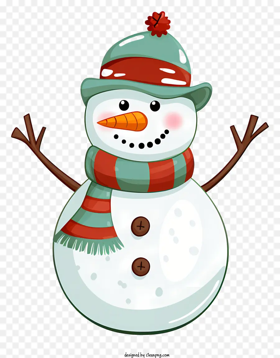 Boneco De Neve，Green Hat PNG