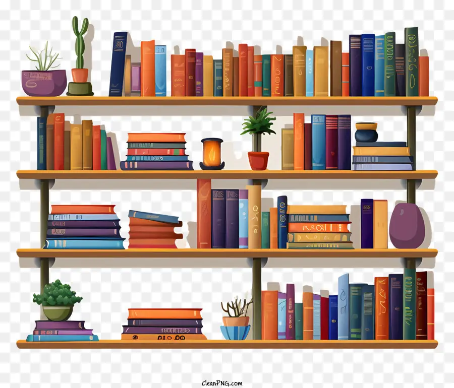 Bookshelf，Livros PNG