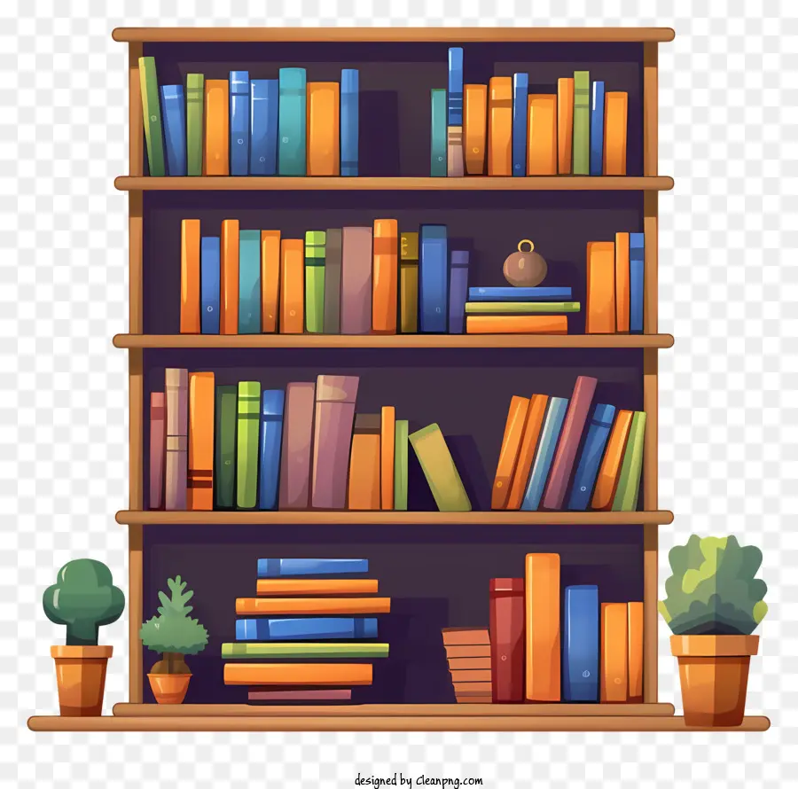 Bookshelf，Livros PNG